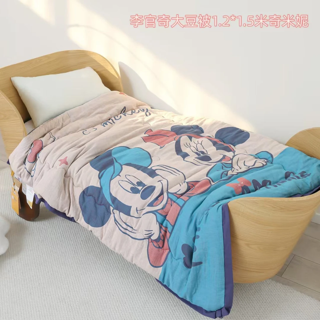 【米奇米妮】120*150cm成人泡芙被亲肤棉纱四季通用加厚盖被