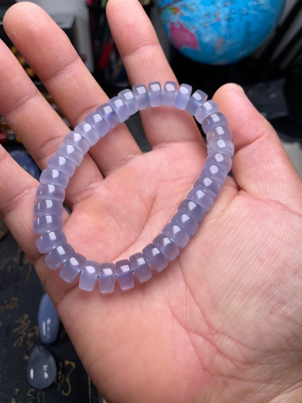蓝玛瑙药片直切手链卡10左右 随机择优发货