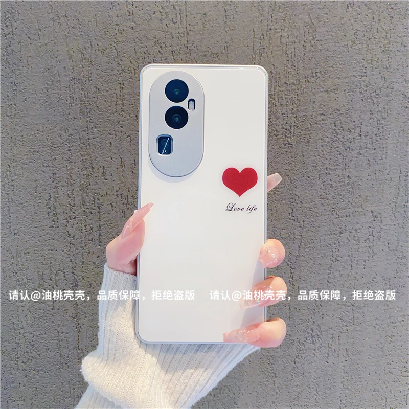 （OPPOReno10系列）金属玻璃壳适用Reno10/Reno10Pro/10Pro+手机壳