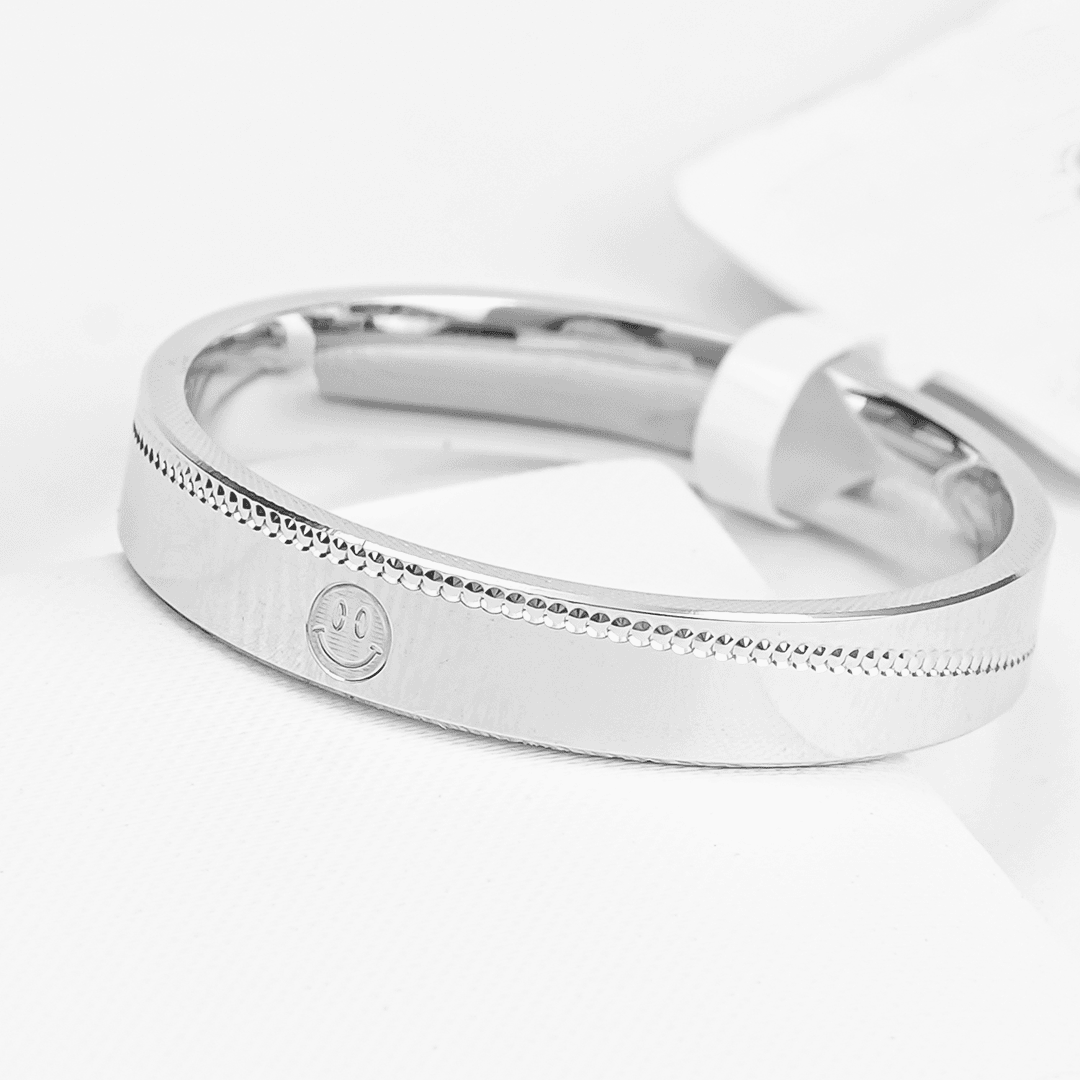 pt990铂金 smile 微笑新款指环戒指 CQ1224A