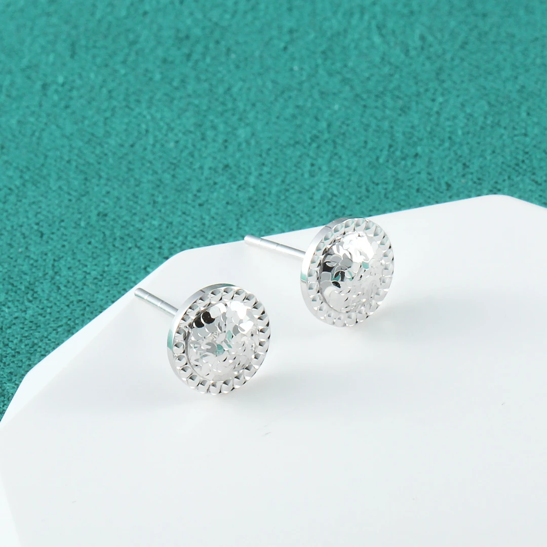 鑫四和珠宝 PT990铂金 圆珠碎碎冰耳钉百搭精致简约经典CT001E-3