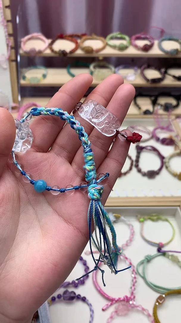 【闪购商品】水晶手链未镶嵌手工编织水晶手绳