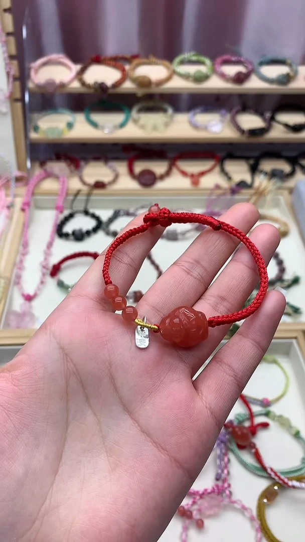 【闪购商品】玛瑙/玉髓手链未镶嵌手工编织玛瑙手绳