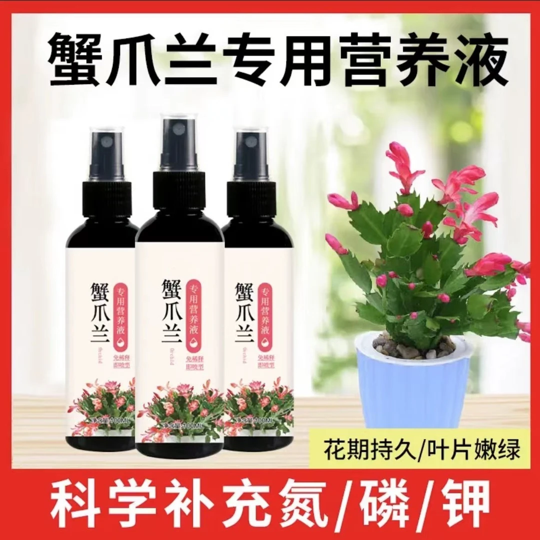蟹爪兰专用营养液家里面免稀释喷雾花苞干瘪叶子发蔫爆花通用园艺