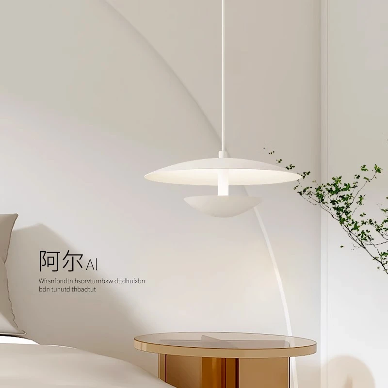 2023新款高级感灯具奶油风极简小吊灯创意岛台吧台餐厅单头吊灯