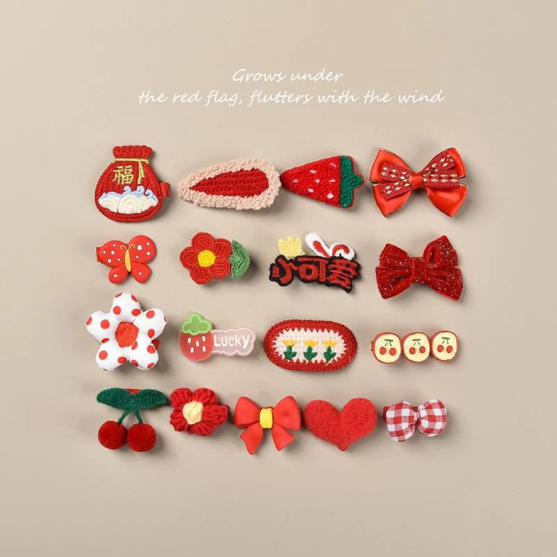 宠物狗狗专用发夹小狗约克夏马尔济斯蝴蝶结发卡夹子过年新年头饰