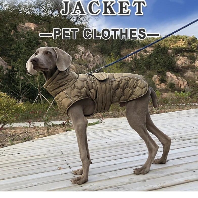狗狗衣服加厚保暖灵缇犬拉布拉多户外棉衣马甲大狗服大型犬冲锋衣