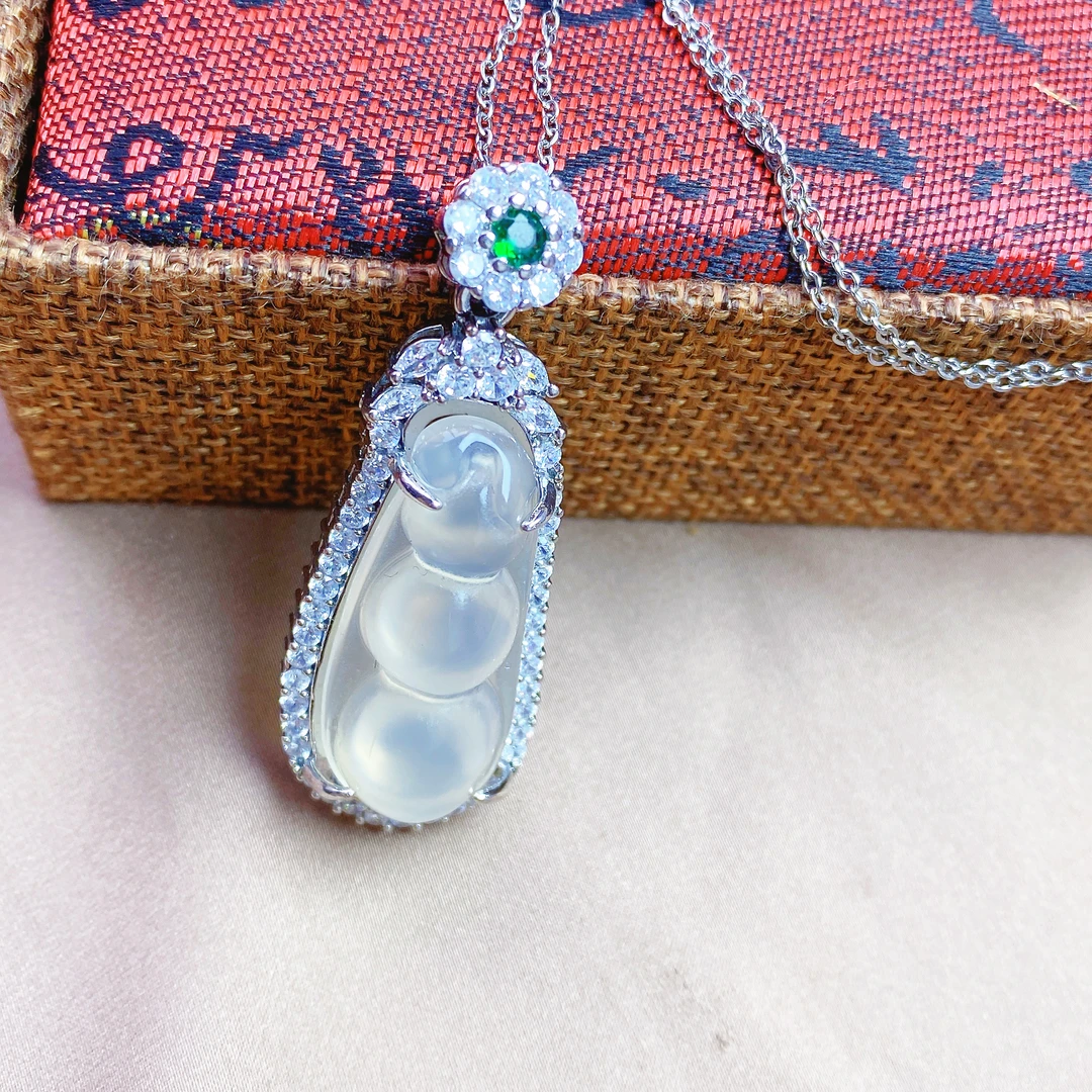 玉髓 【H153】时尚国潮福豆吊坠轻奢新款项链精美