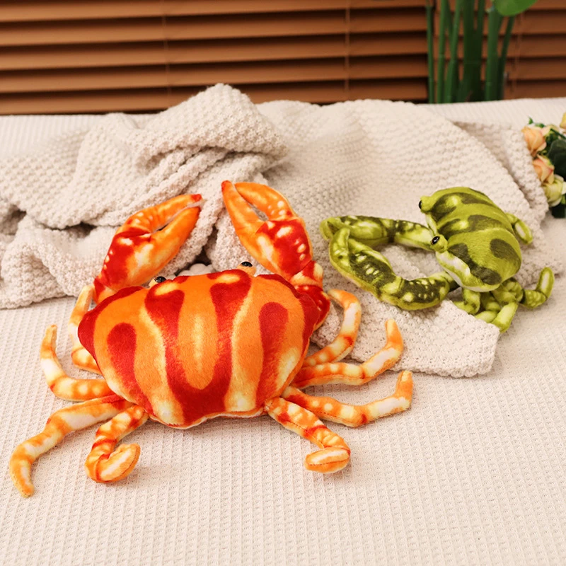 仿真螃蟹公仔毛绒玩具大闸蟹布娃娃玩偶抱枕靠枕道具创意礼物