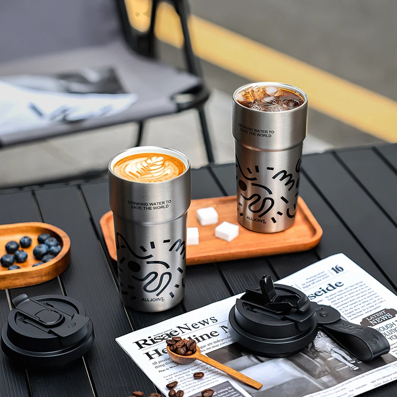 ALL-JOINT/优仅陶瓷覆层保温杯男女高颜值随行车载吸管咖啡杯