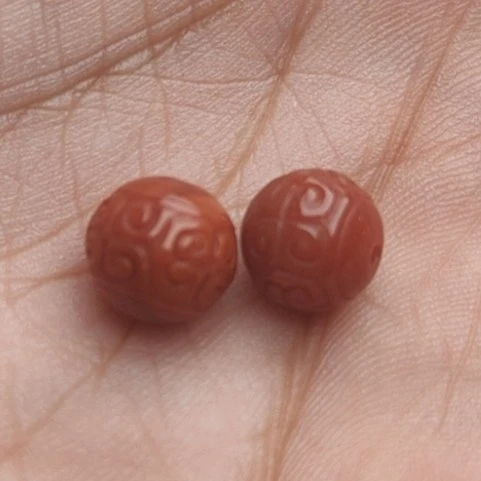 9mm南红回纹一对（多样性发货）
