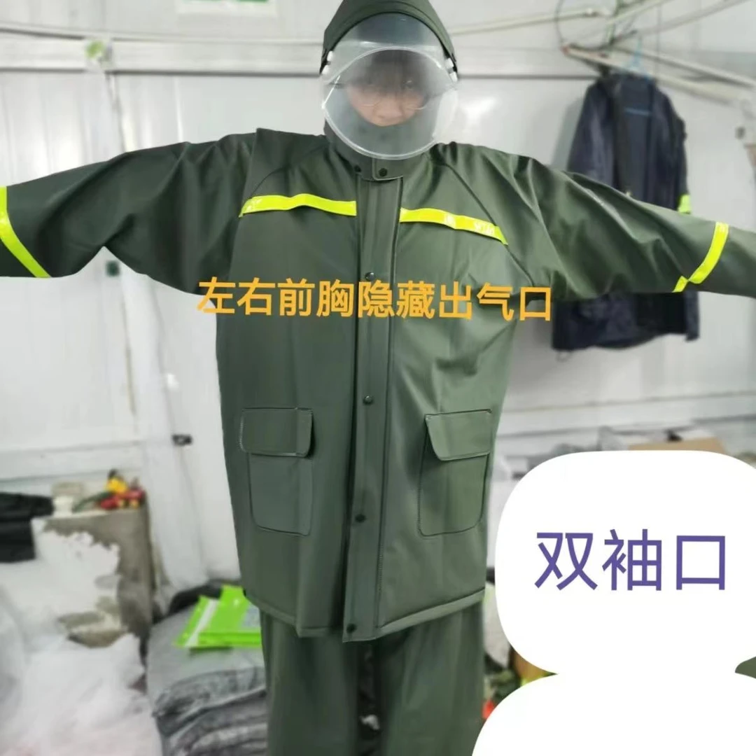 雨裤针织布分体套装骑行钓鱼徒步户外防雨衣男款全身防暴雨电动车