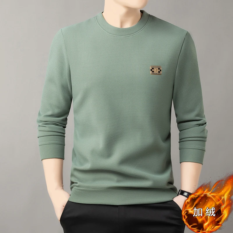 【上海车王专属】豪爵保罗冬季加绒加厚卫衣男士长袖休闲圆领836609