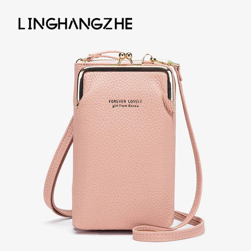 福利品韩版新款手机包女士钱包PU长款多功能迷你包单肩包斜跨包