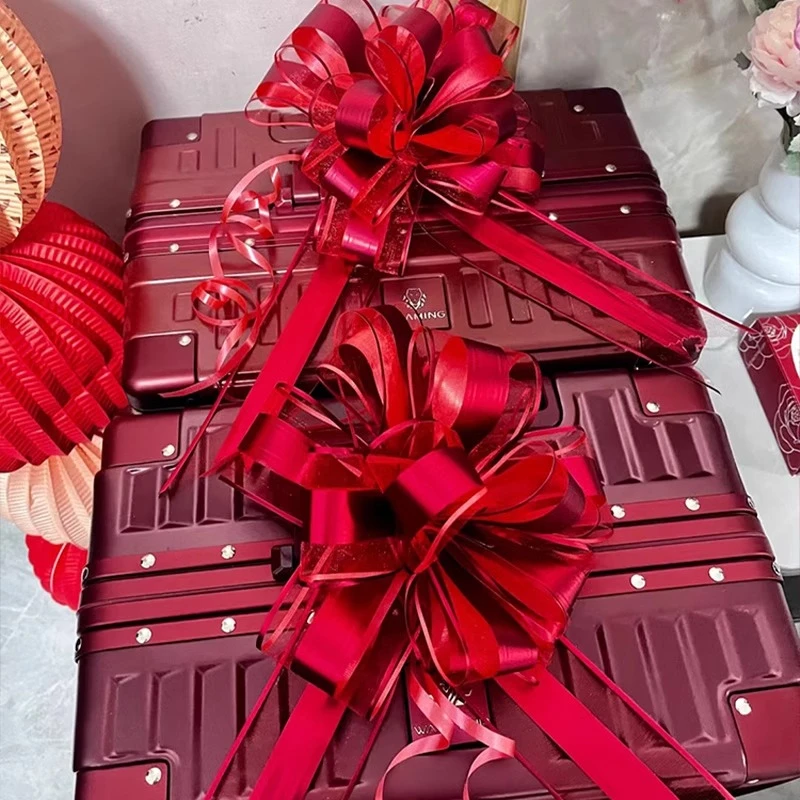 行李箱嫁妆陪嫁拉花装饰结婚被子婚礼用品大婚车车队彩带婚房布置