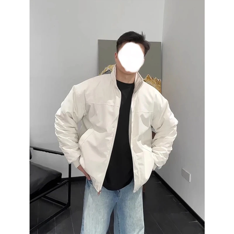 美式教练夹克男春秋款高级感痞帅潮牌立领cleanfit飞行员短款外套