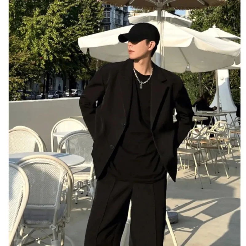 cleanfit外套男装高级感休闲西装男潮牌痞帅英伦雅痞风格垫肩西服