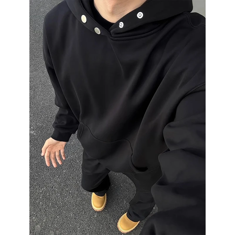 cleanfit美式重磅连帽卫衣男款秋冬季oversize高街潮牌高级感外套