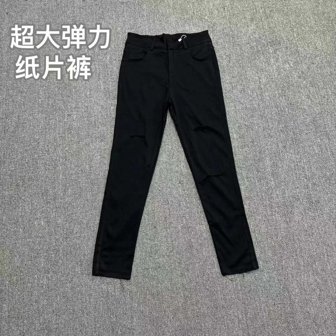 【雪儿推荐】7016潮牌设计师简约夏季大弹力纸片休闲裤