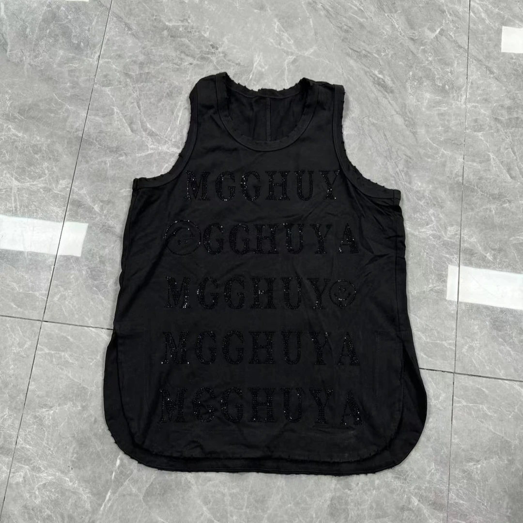 【雪儿推荐】L68219潮牌设计师夏季字母闪闪纯色背心