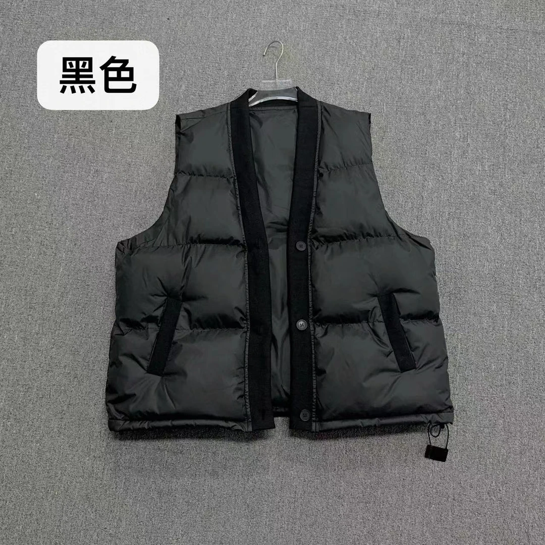 【雪儿推荐】3063潮牌设计师秋季简约时尚纯色棉服马甲