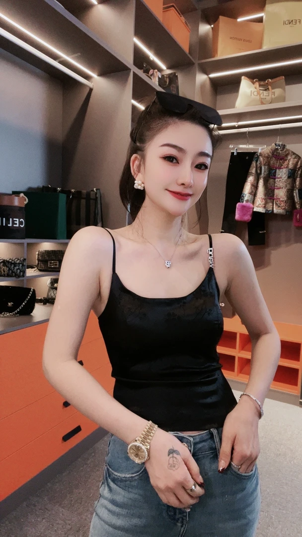 板熙FTLW-时尚流行时尚修身显瘦设计感百搭美背打底吊带-1222