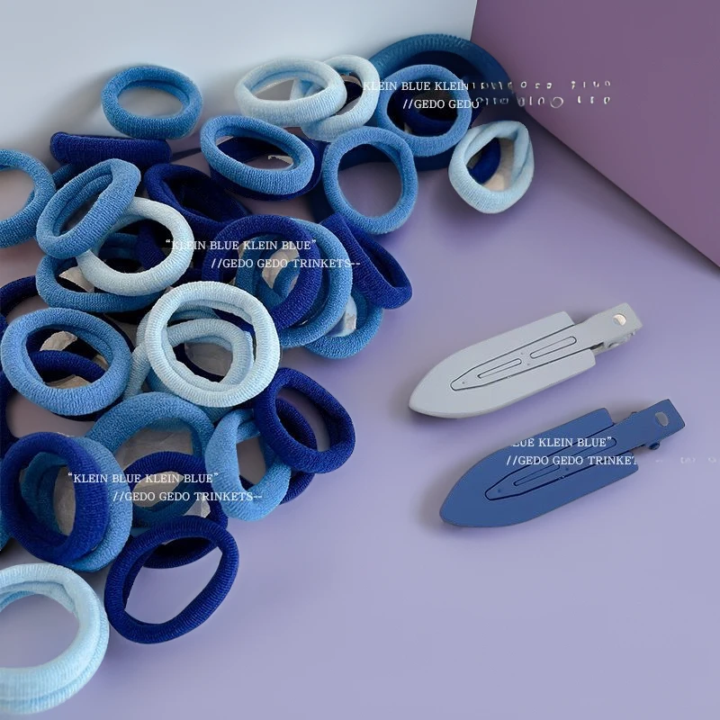 克莱因蓝发圈ins风高颜值网红扎头发小皮筋2020新款气质发绳头绳