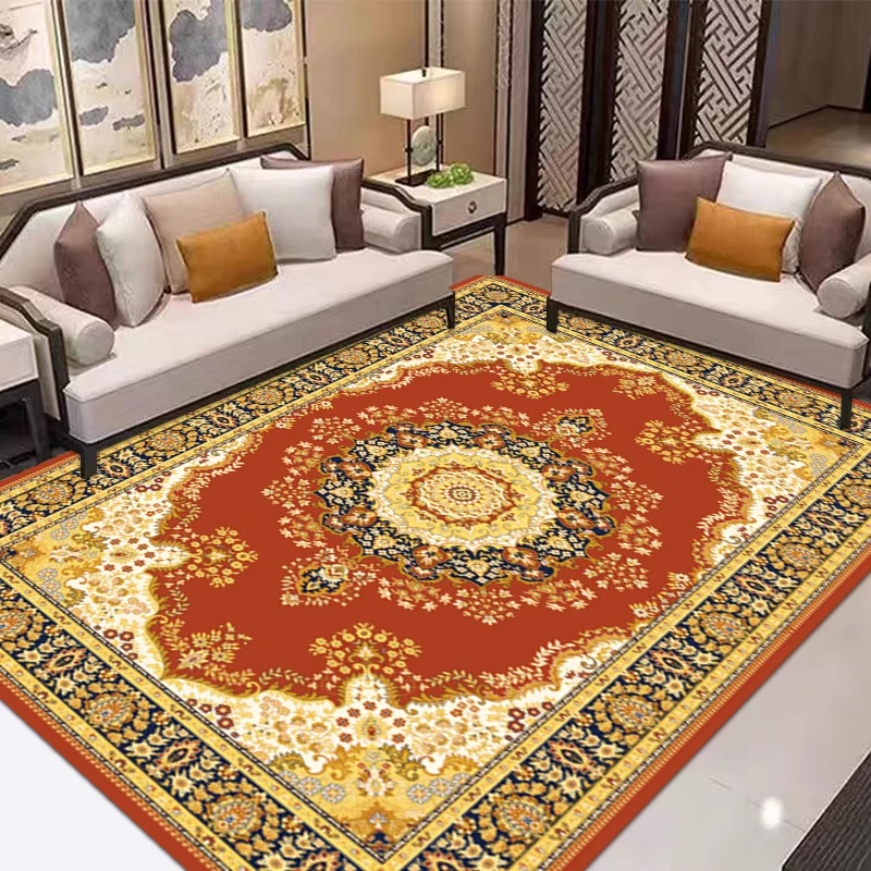 YF【红波斯】200x300高端5防美式复古防水放油地毯客厅沙发卧室毯