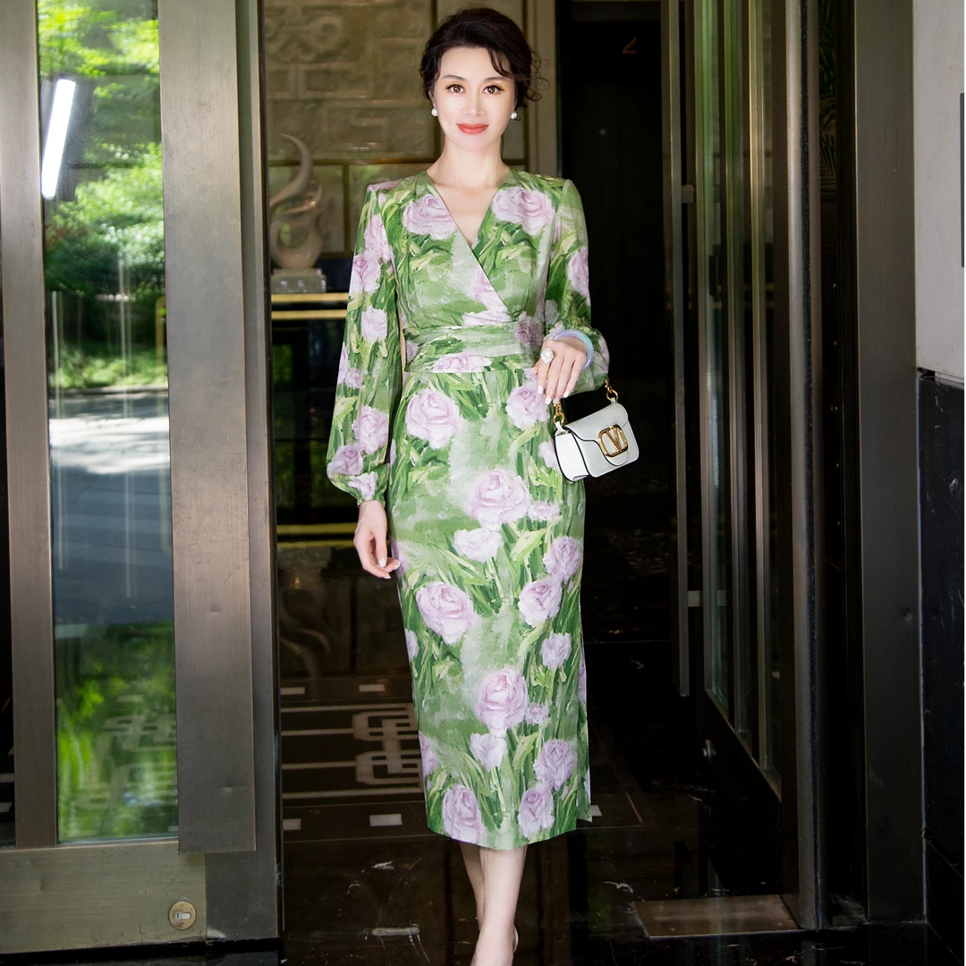 EDFNOT/杨红霞汝意GS玫瑰花连衣裙