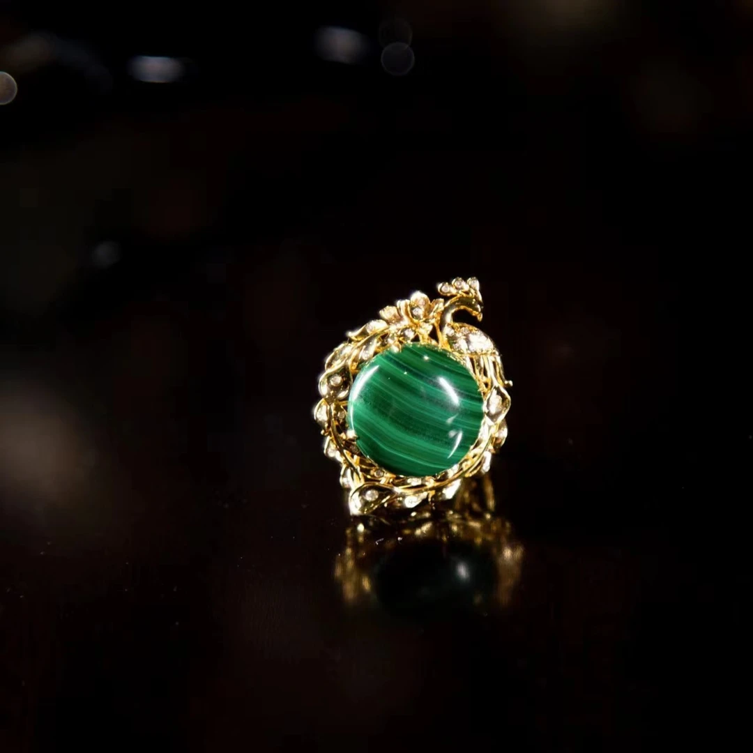 非金属合成锆石戒指 赫拉女神优雅手工戒指【高端服装定制专家】