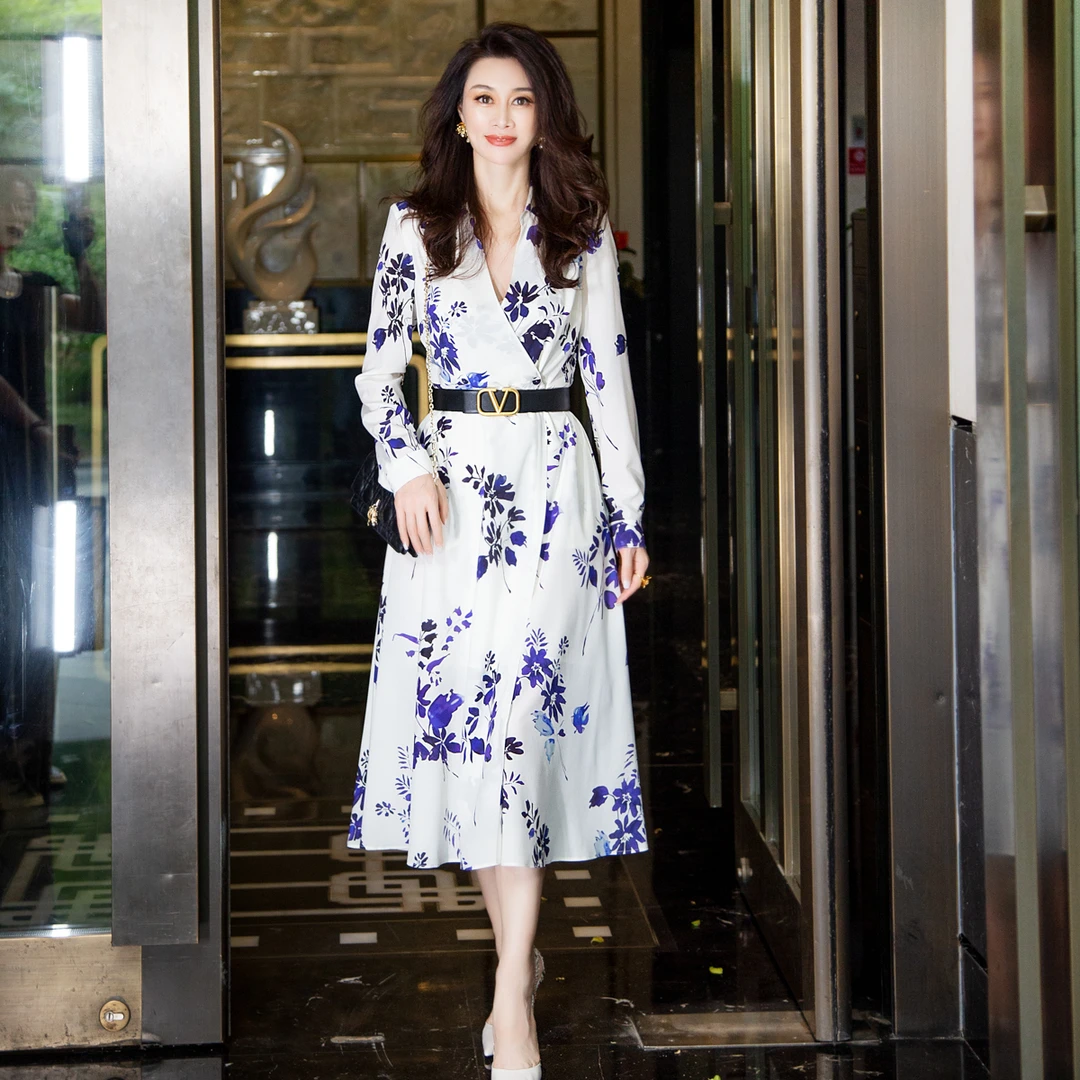 EDFNOT/杨红霞汝意GS植物花型连衣裙