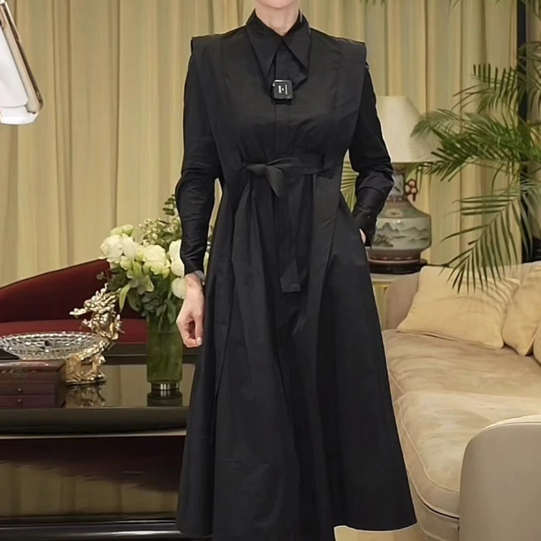 CY肩部高定款黑色衬衫优雅大气时尚经典款【高端服装定制专家】