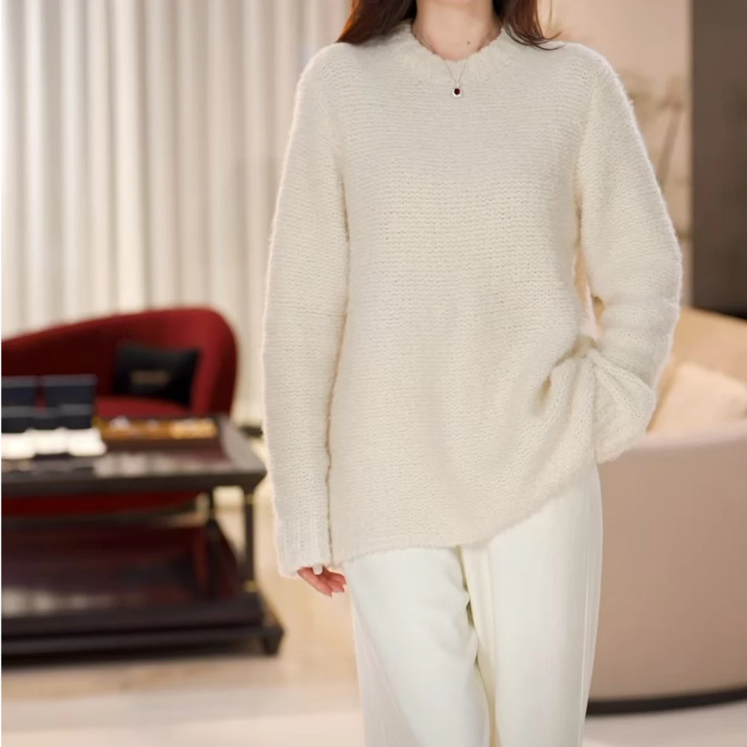 EDFNOT/杨红霞汝意YNG圆领软糯粗支套衫 /18181288