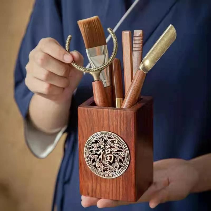 家用客厅精致茶道配件功夫茶具茶勺茶针茶夹笔刷六君子泡茶器工具