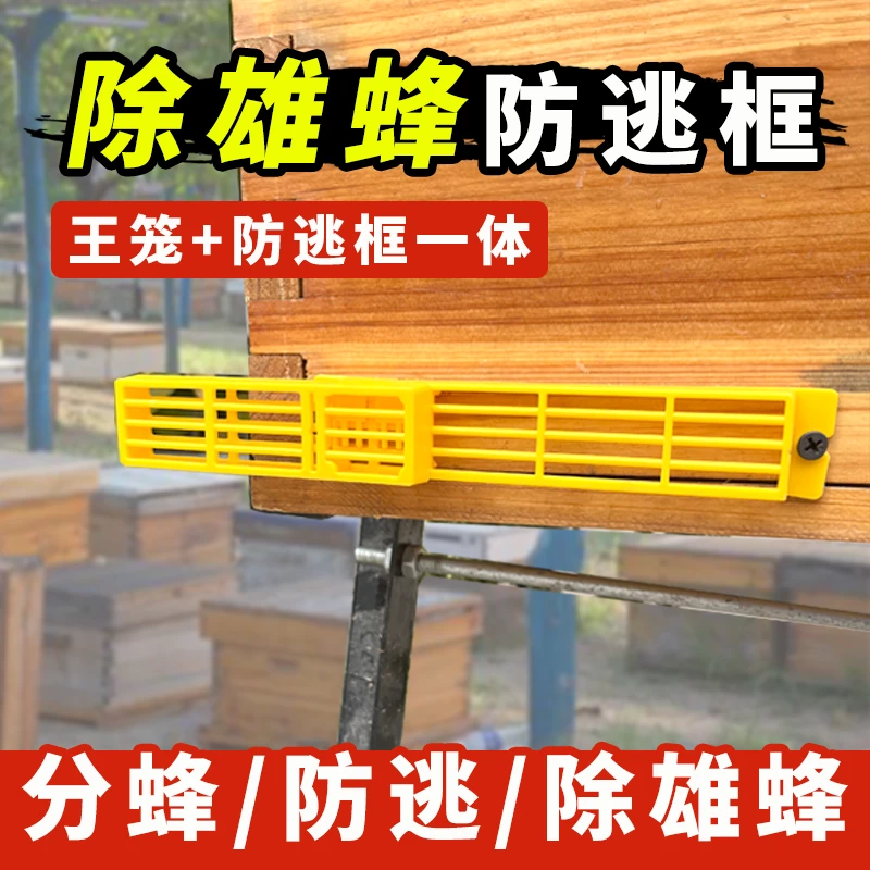 中蜂分蜂收王器防逃框多功能巢门除雄蜂带王笼防逃自动收王控制器