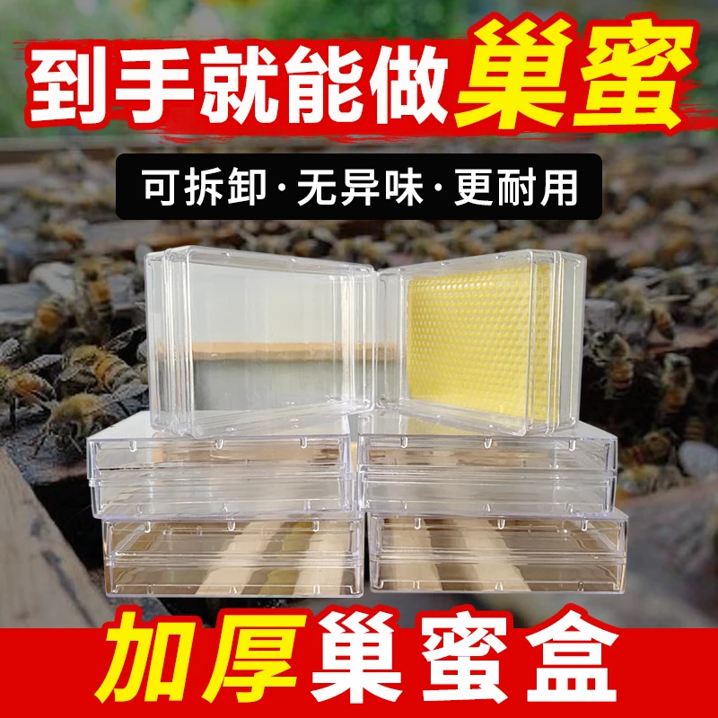500g巢蜜盒塑料巢蜜框巢蜜格框架养蜂蜂箱中意蜂专用全套蜂巢蜜盒