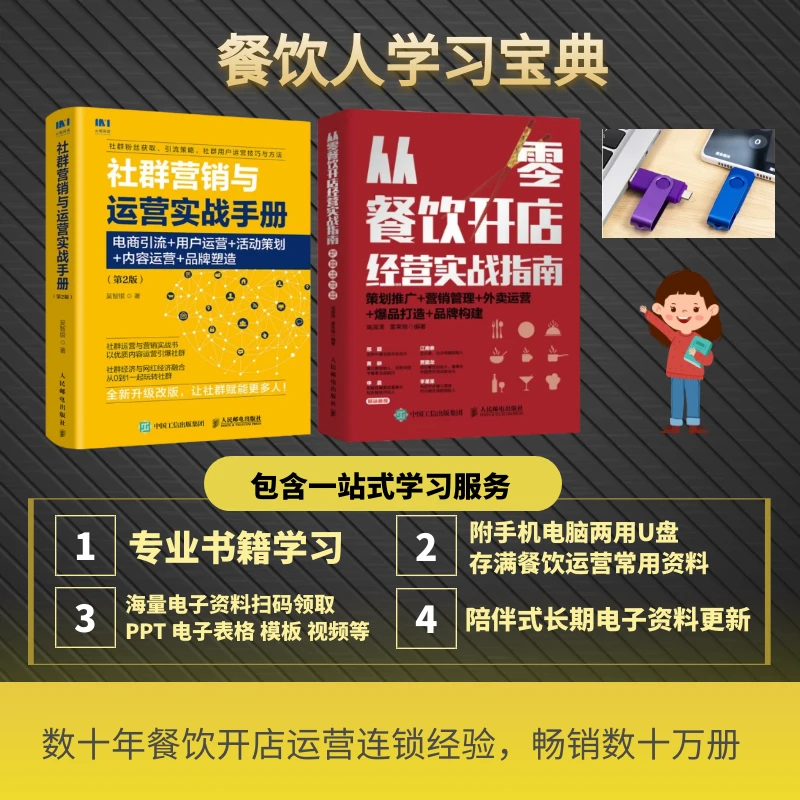 餐饮开店经营套餐包 餐饮人学习宝典 餐饮管理工具包 餐饮群会员