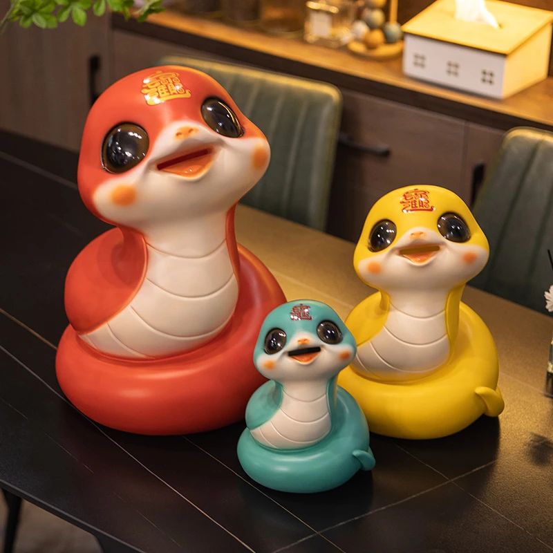 2025蛇年存钱罐新款大容量只进不出成人儿童储蓄罐客厅装饰品摆件