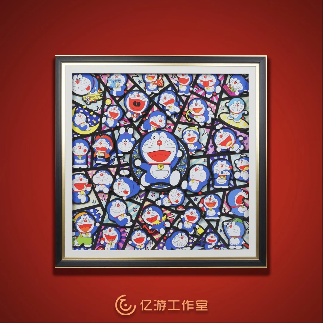 【亿游×原画师谷音】机器猫3D立体画工艺画动漫周边桌搭客厅挂画