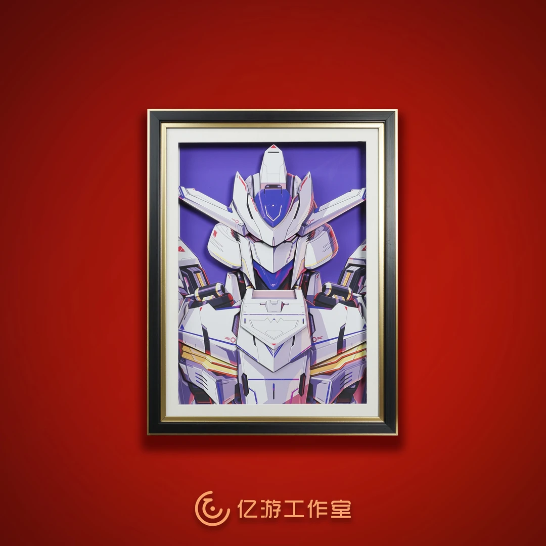 高达系列  巴耶力3D立体画手工制作二次客厅挂画壁画动漫周边摆件