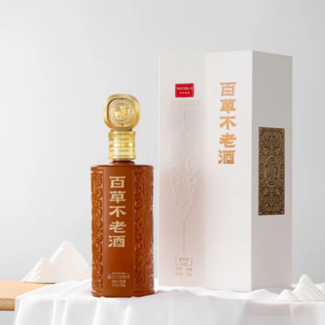 百草不老酒钓魚臺食品有限公司出品董香型500ML54度