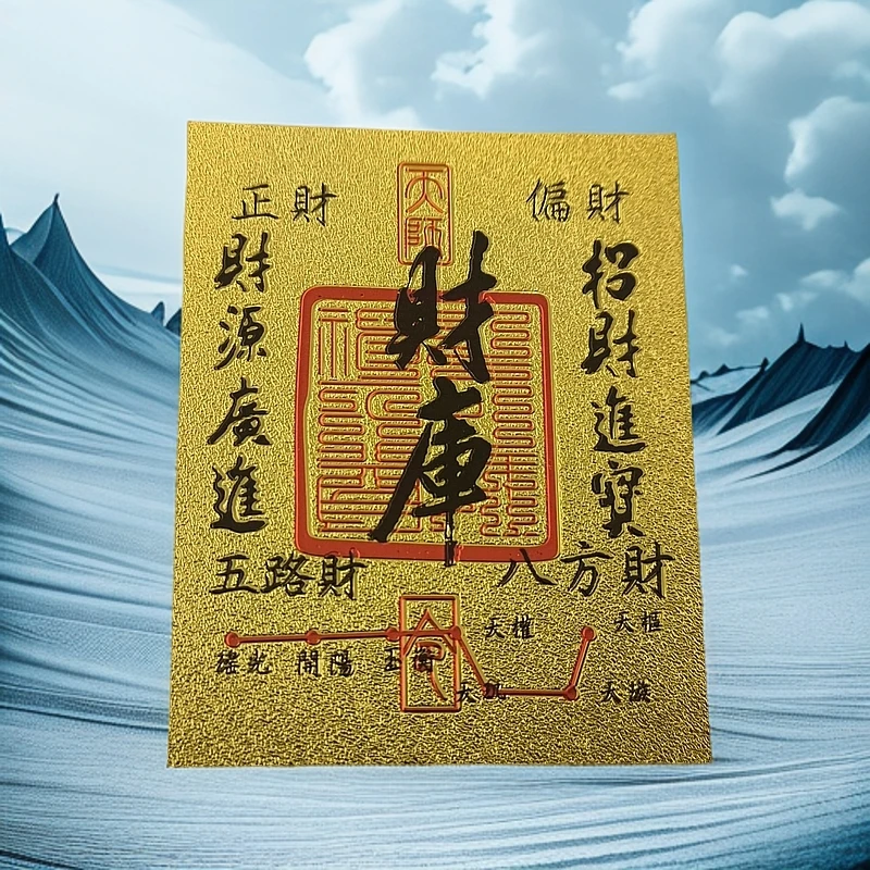 【】蛇年仿金箔卡财库卡手机贴饰装饰手机贴家居创意饰品