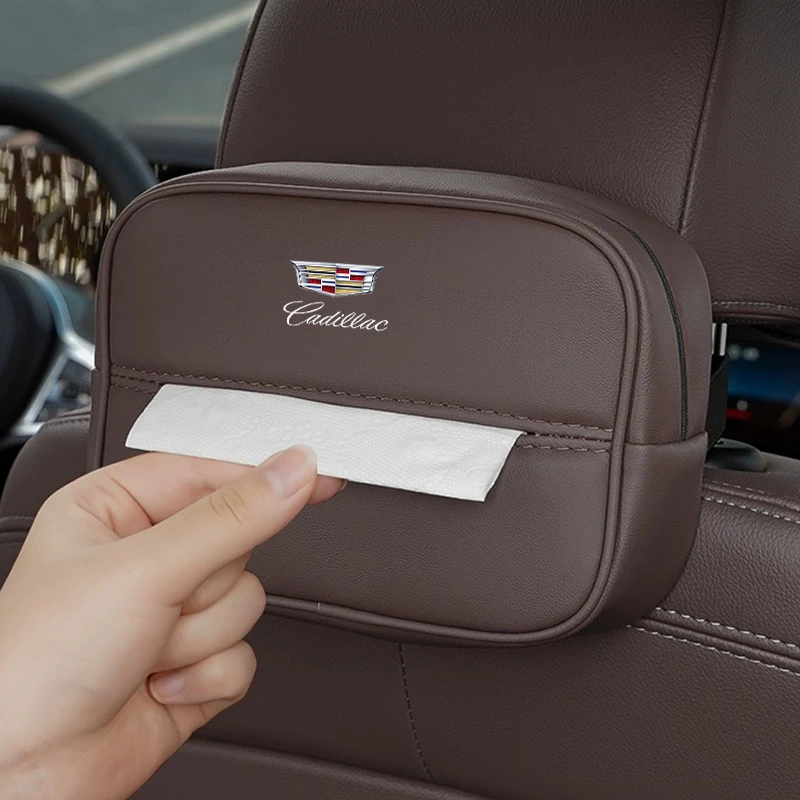 凯迪拉克XTS/XT5/SRX/ATSL/XT4/CT6内饰品车载皮革抽纸巾盒袋套