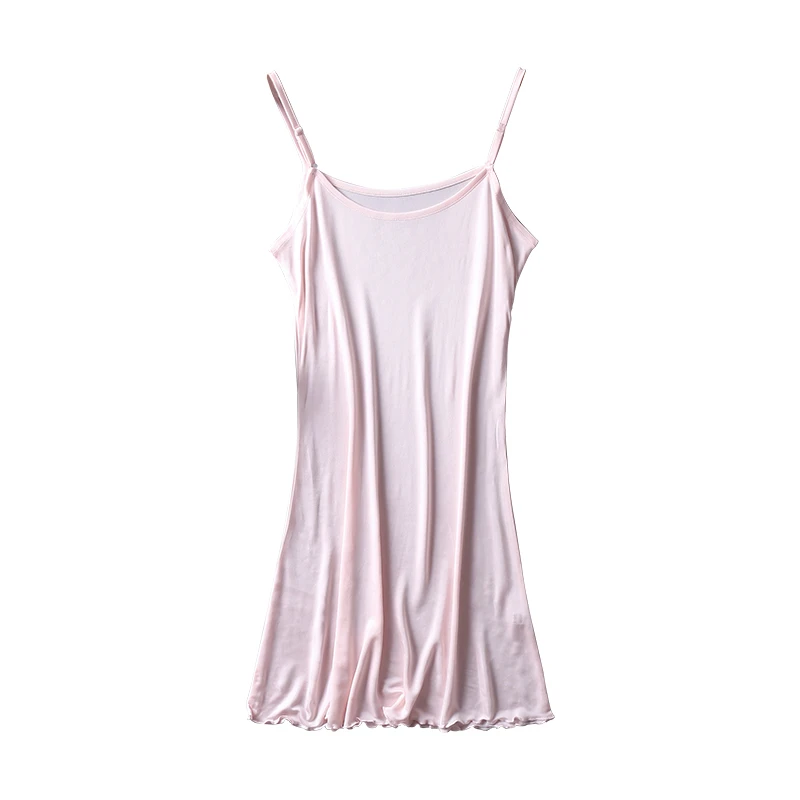 天然桑蚕丝针织真丝吊带裙 真丝衬裙真丝打底裙 真丝长睡裙连衣裙