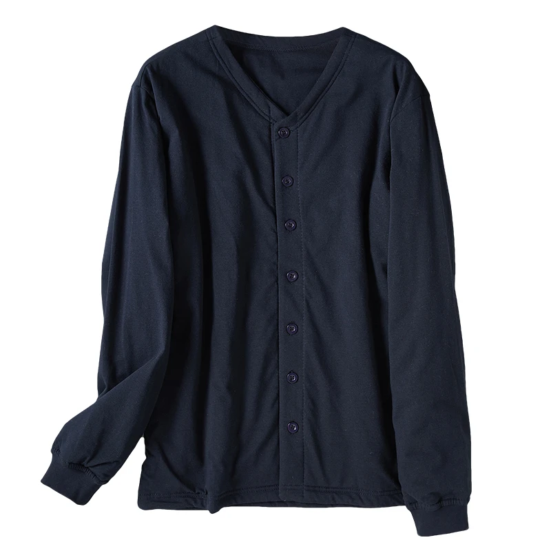 100%真丝填充男上衣 舒适V领挺括服帖收口袖笼防风保暖桑蚕丝棉袄