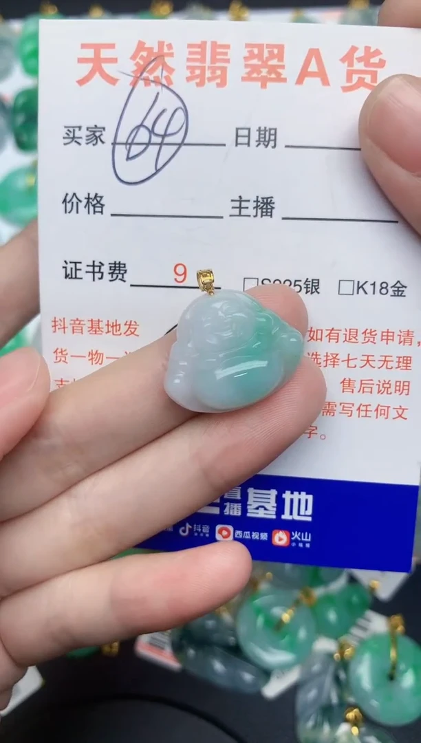 【闪购商品】翡翠颈饰18K金镶嵌1