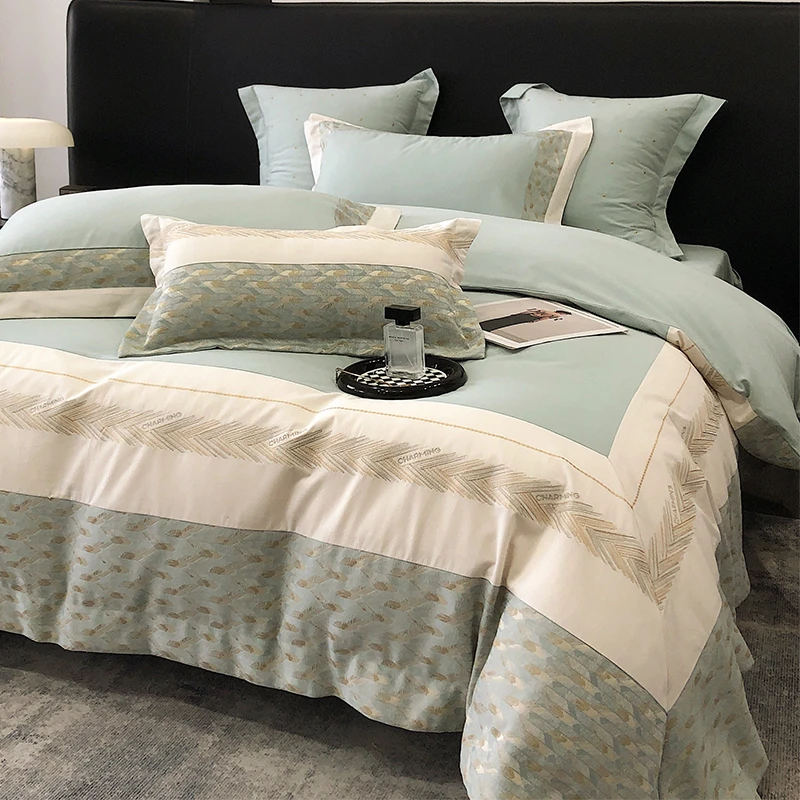 渡己秋冬床品轻奢高级感全棉磨毛四件套加厚被套床单高档床上用品