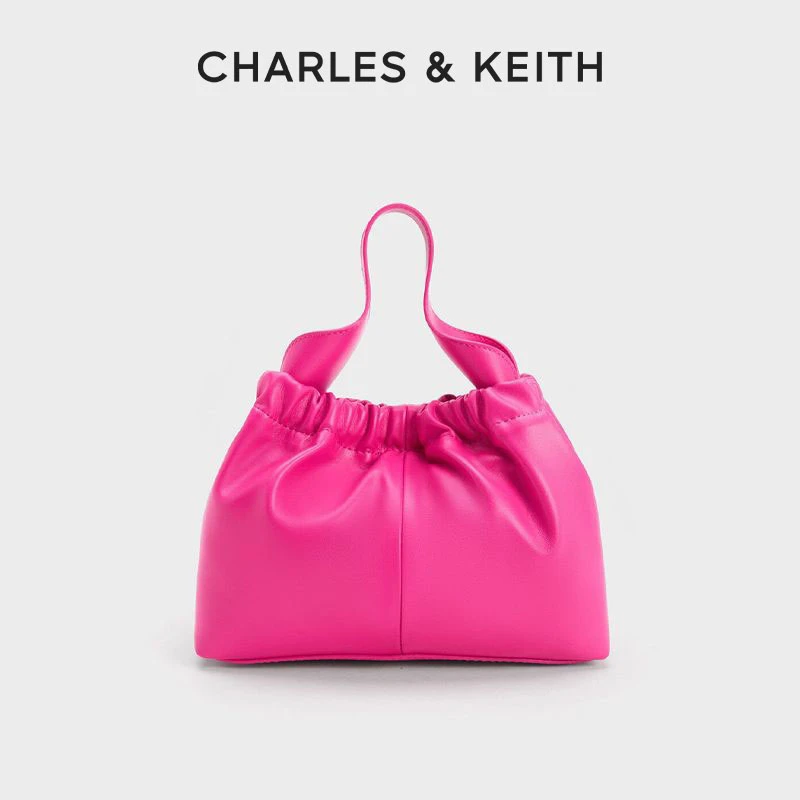 CHARLES&KEITH柔软褶皱手提单肩斜挎云朵包{小号}10151250-2