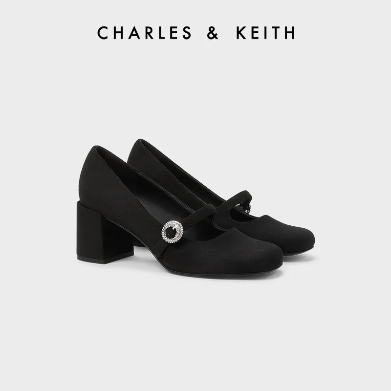 CHARLES & KEITH复古粗跟玛丽珍鞋百搭方根单鞋女鞋CK1-60361487