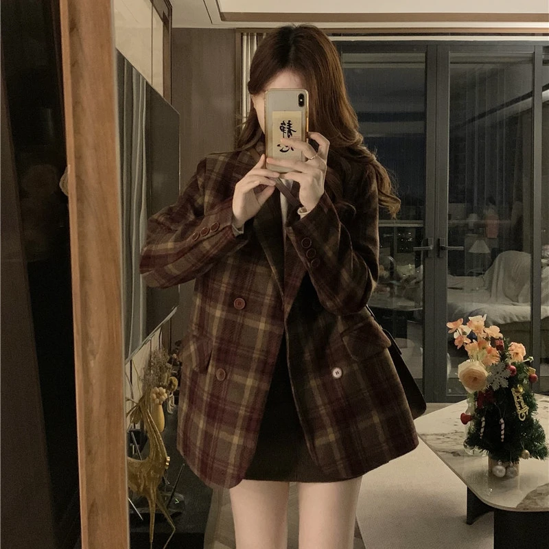 大码女装胖mm冬季新款2024夹棉加厚设计感百搭高级感西装领外套女